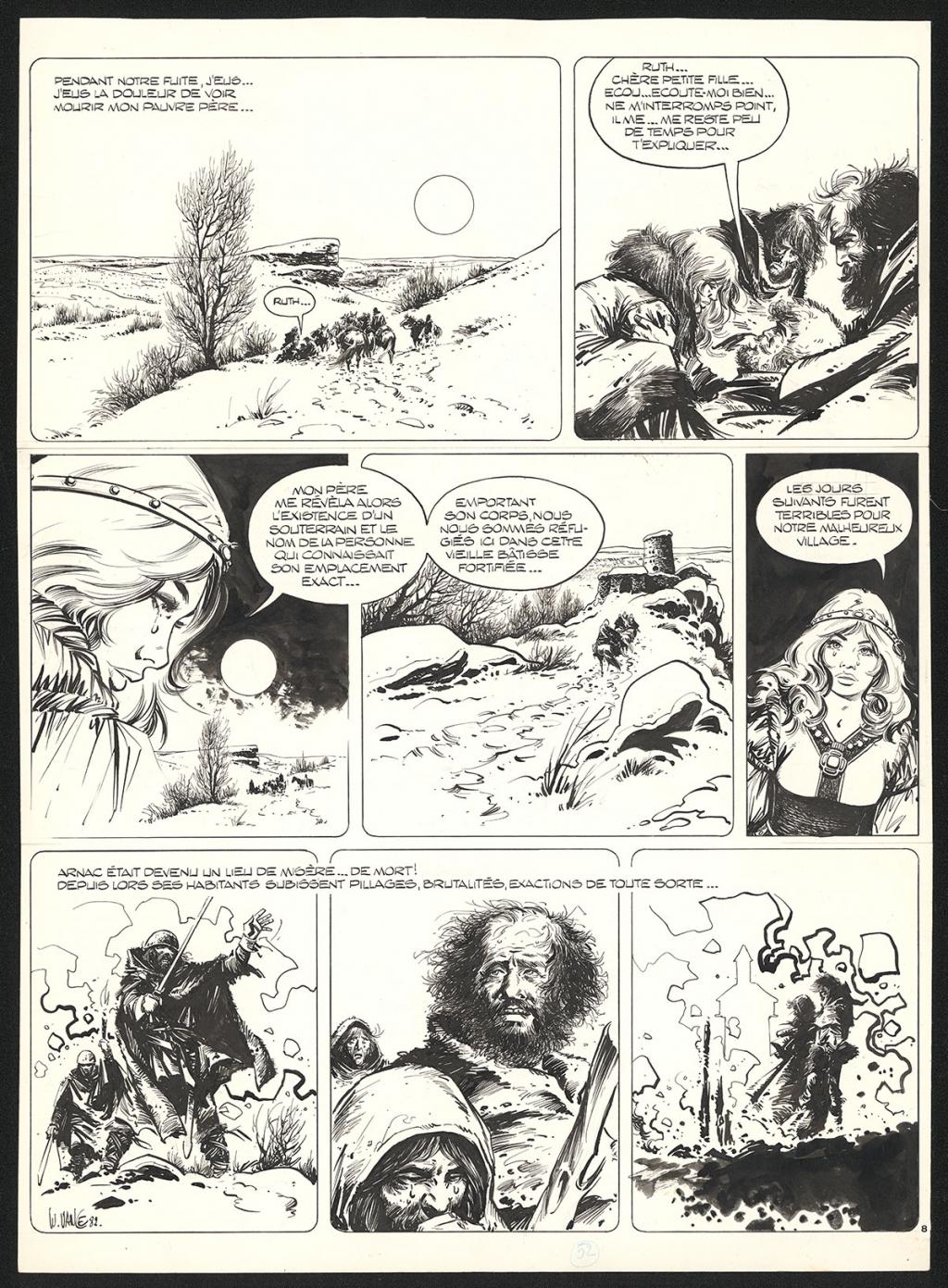 Planche originale n°8 - William Vance - Encre de Chine sur papier - 5778