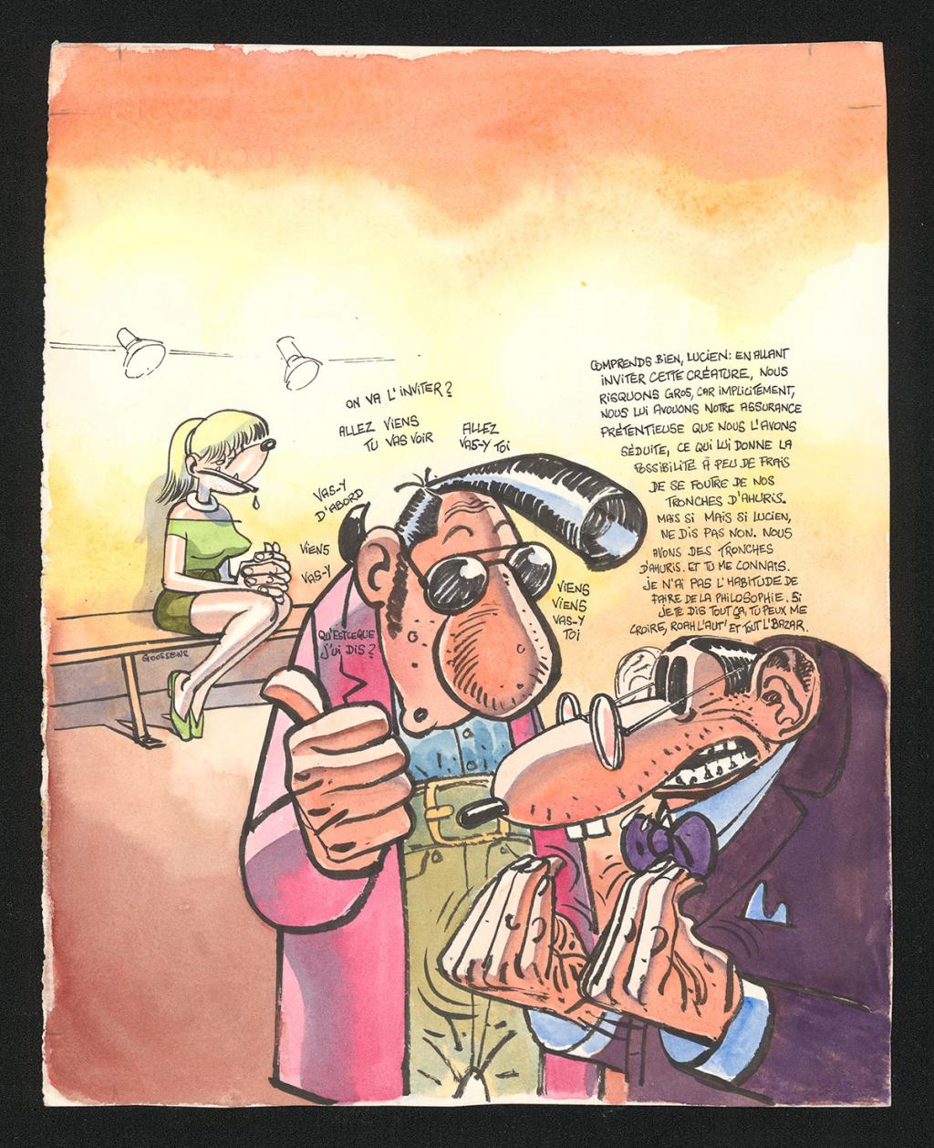 Couverture originale de Rigolo n°5 - Daniel Goossens - Encre de couleur et encre de Chine sur papier - 5794