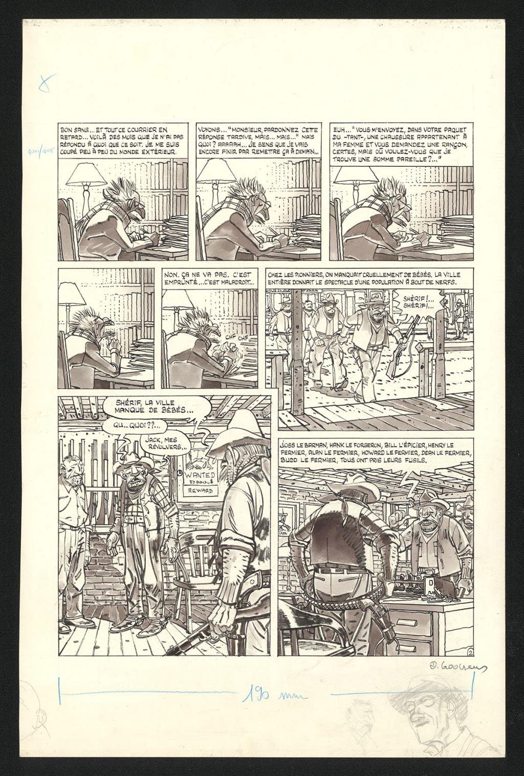 Planche originale n°2 de l'Epilogue - Daniel Goossens - Encre de Chine et lavis sur papier - 5394