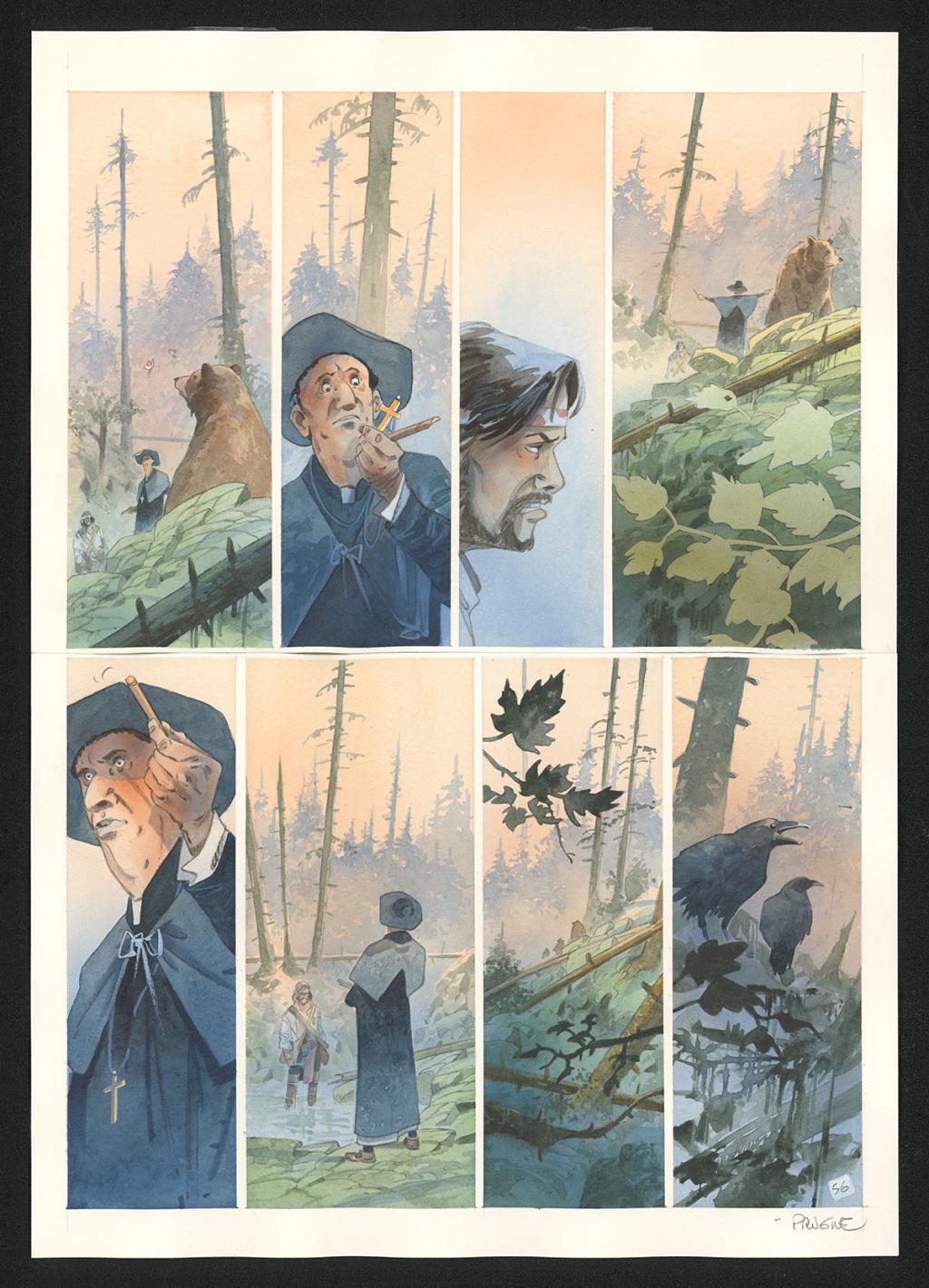 Planche originale 56 - Patrick Prugne - Aquarelle et crayon sur papier - 5320