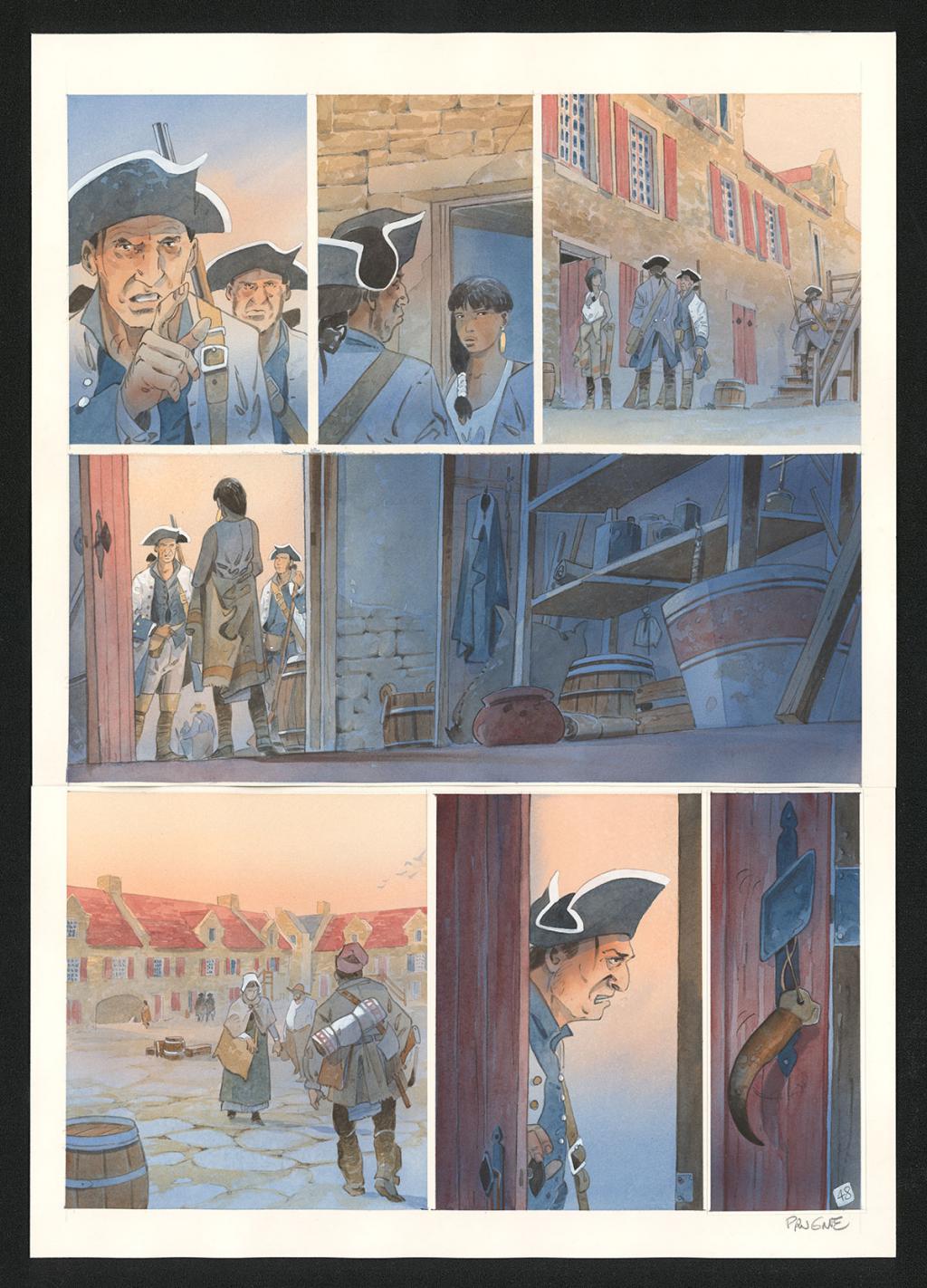 Planche originale 48 - Patrick Prugne - Aquarelle et crayon sur papier - 5321