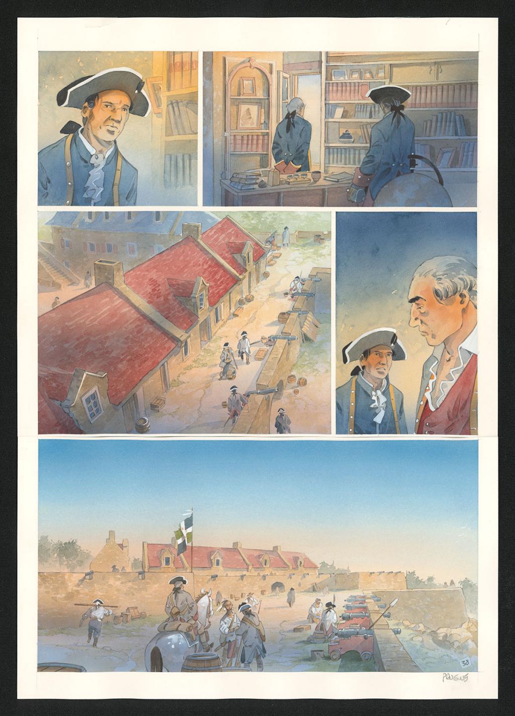 Planche originale 38 - Patrick Prugne - Aquarelle et crayon sur papier - 5322