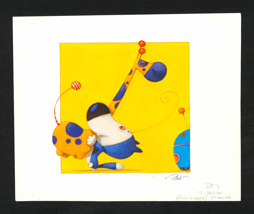 Illustration originale - Frédéric Pillot - Acrylique rehaussée de craie - 5319