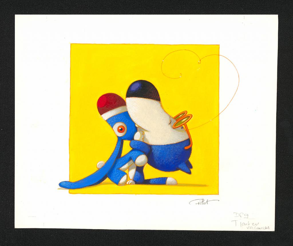 Illustration originale - Frédéric Pillot - Acrylique rehaussée de craie - 5318