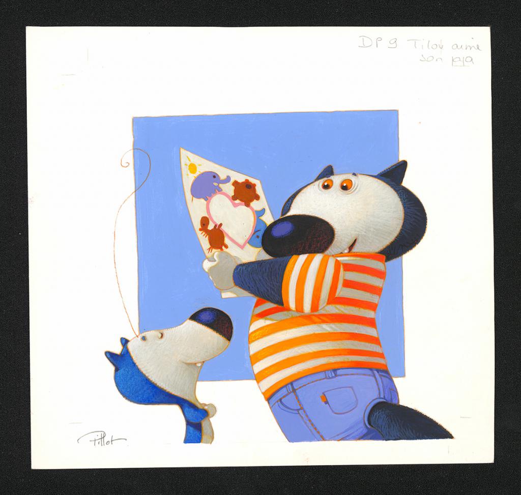 Illustration originale - Frédéric Pillot - Acrylique rehaussée de craie - 5385