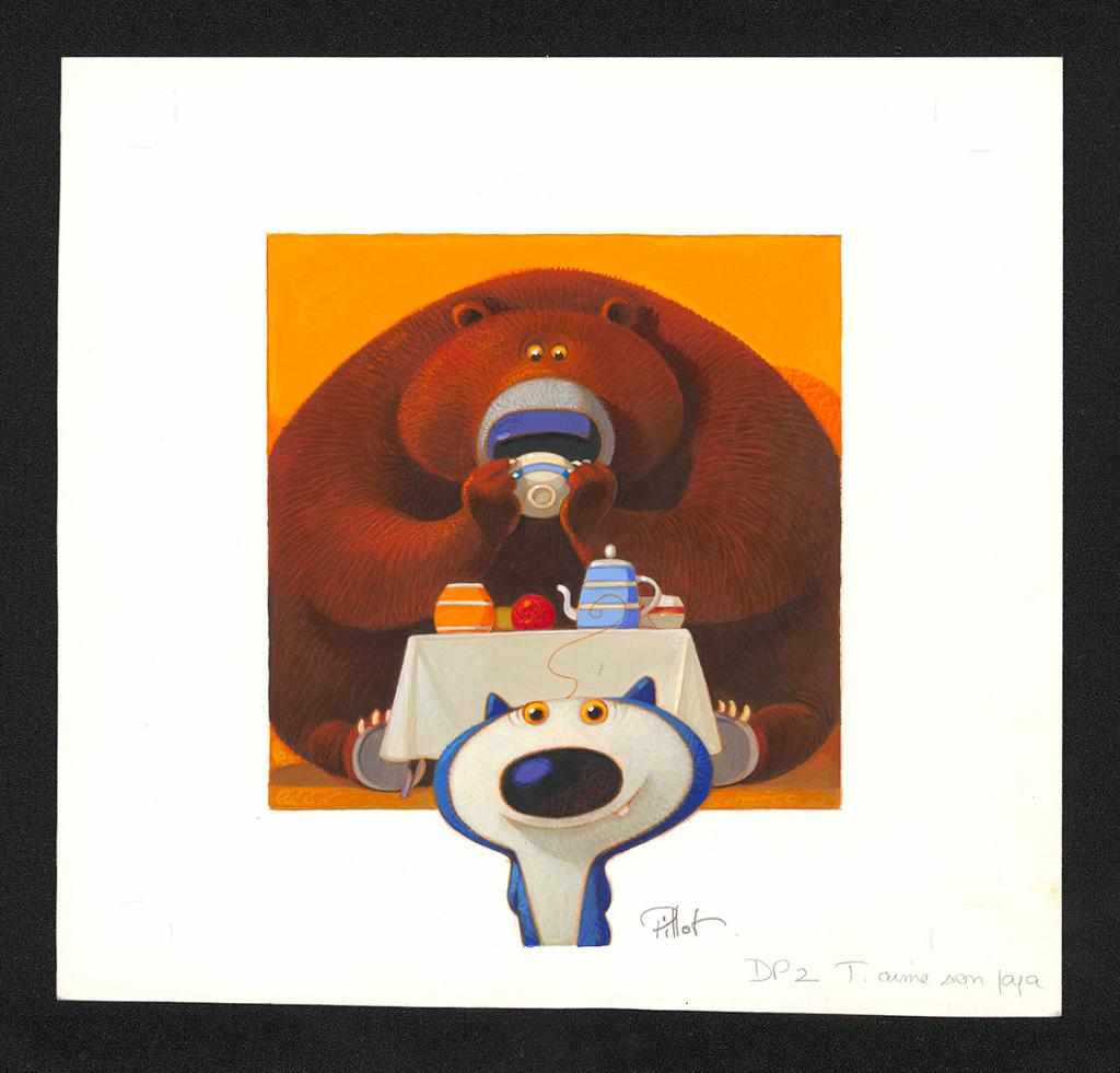 Illustration originale - Frédéric Pillot - Acrylique rehaussée de craie - 6261