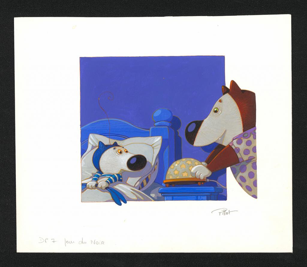 Illustration originale - Frédéric Pillot - Acrylique rehaussée de craie - 5387