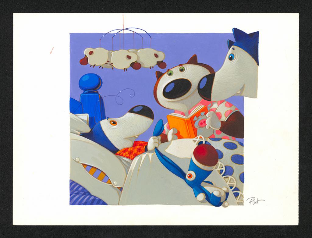 Illustration originale - Frédéric Pillot - Acrylique rehaussée de craie - 5889