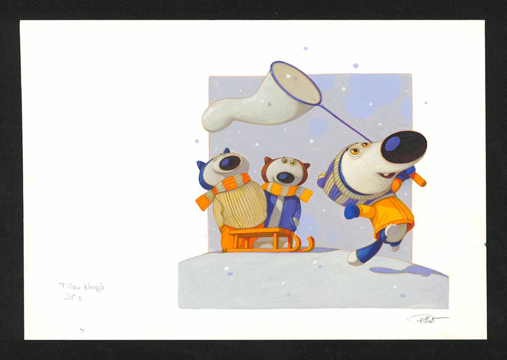 Illustration originale - Frédéric Pillot - Acrylique rehaussée de craie - 5389