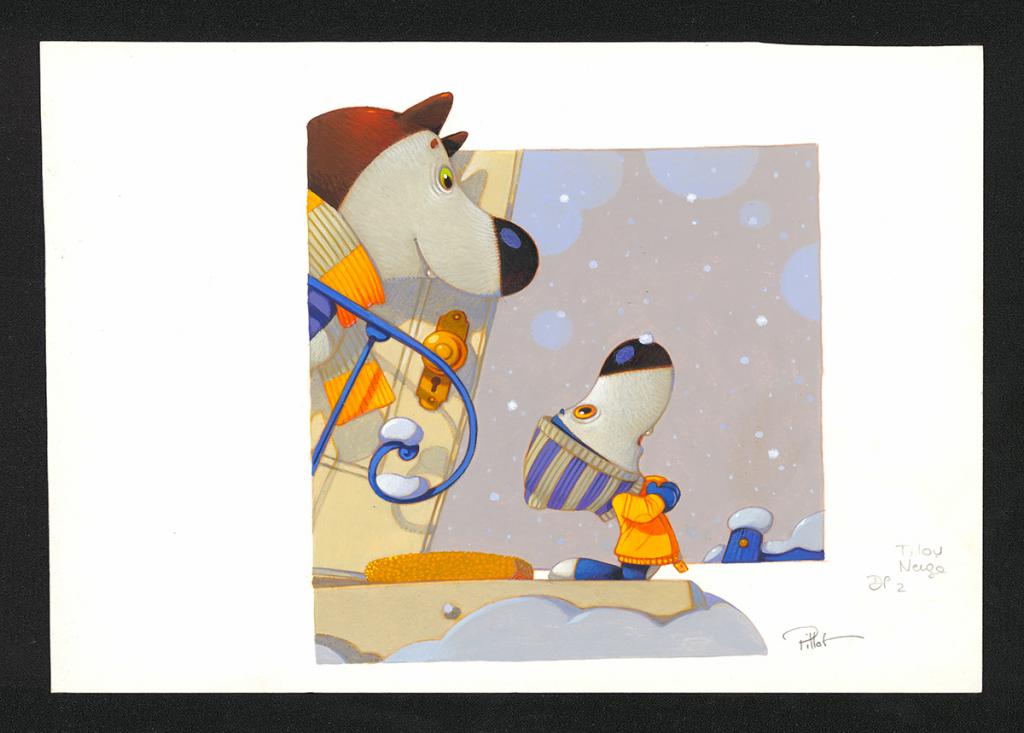 Illustration originale - Frédéric Pillot - Acrylique rehaussée de craie - 5391