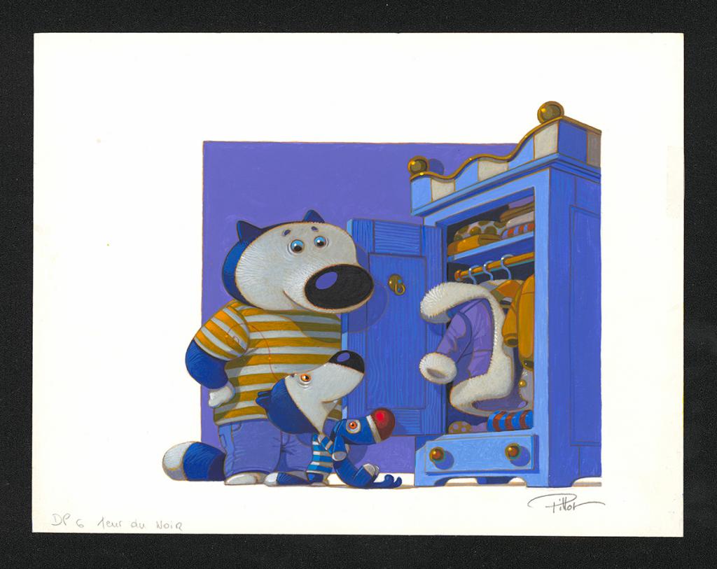 Illustration originale - Frédéric Pillot - Acrylique rehaussée de craie - 6262