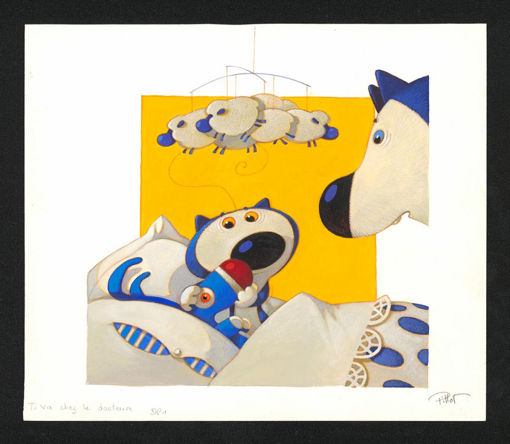 Illustration originale - Frédéric Pillot - Acrylique rehaussée de craie - 5890