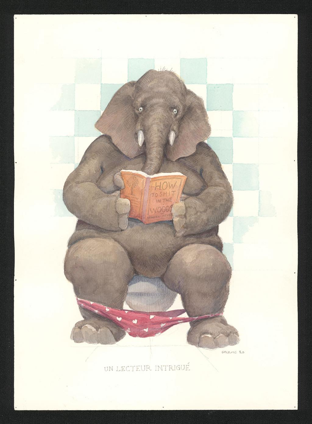 Illustration originale - Armel Gaulme - Aquarelle et crayon de couleur sur papier - 6086