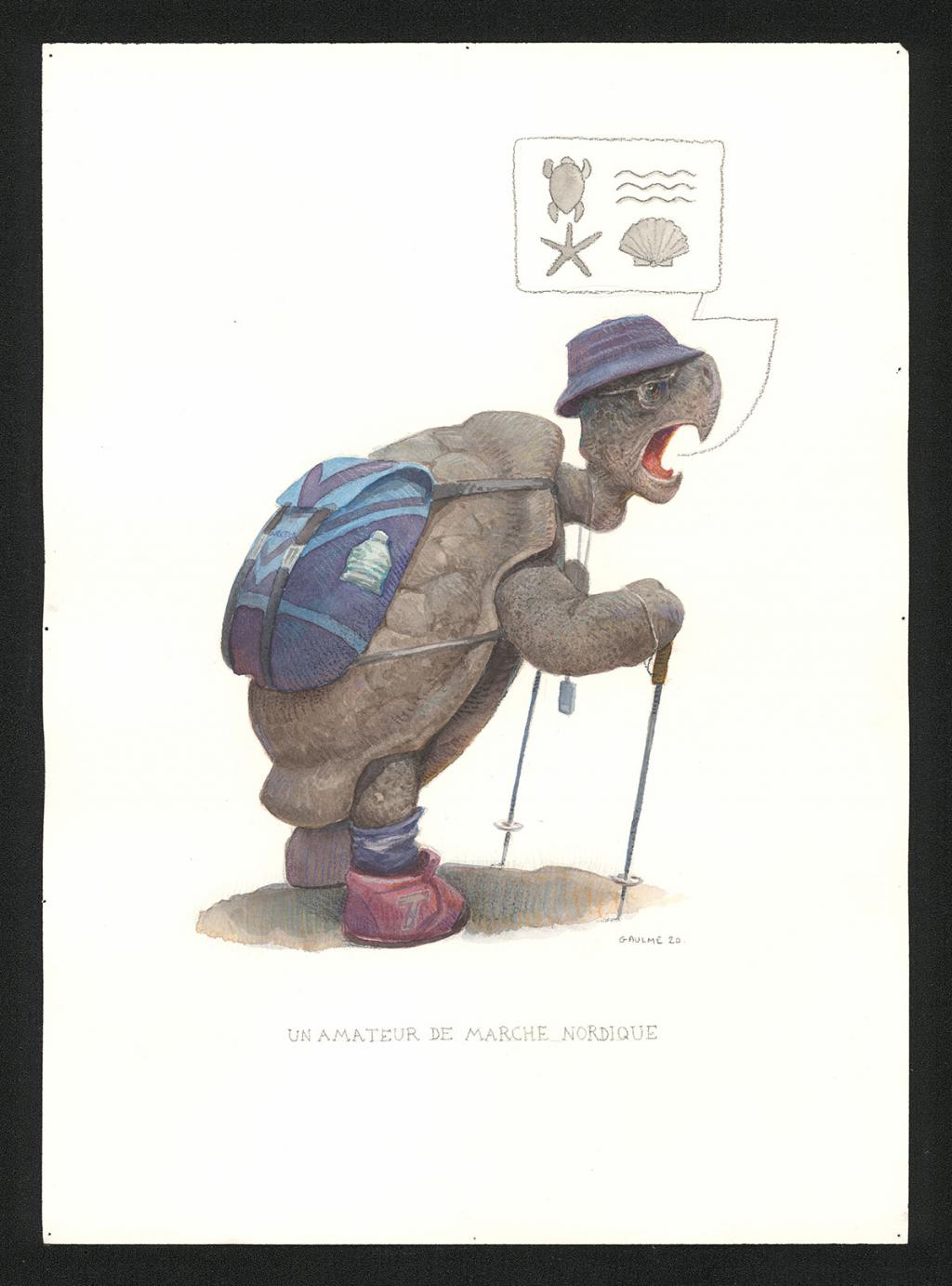 Illustration originale - Armel Gaulme - Aquarelle et crayon de couleur sur papier - 6087