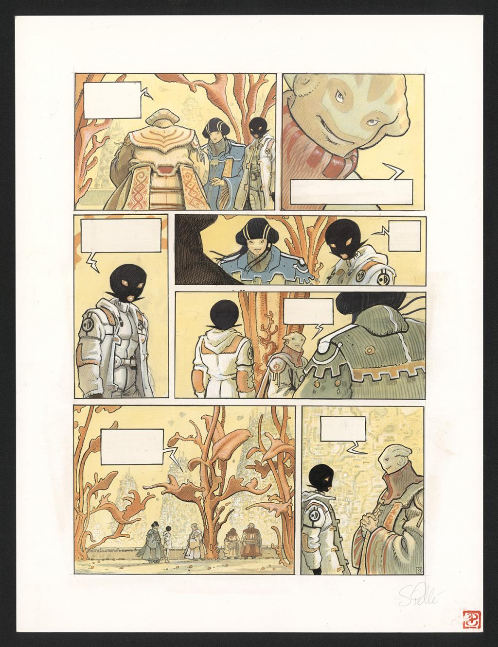 Planche originale n°31 - Serge Pellé - Acrylique, encres et crayon sur papier - 5253