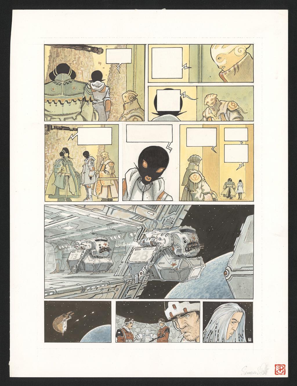 Planche originale n°39 - Serge Pellé - Acrylique, encres et crayon sur papier - 5255