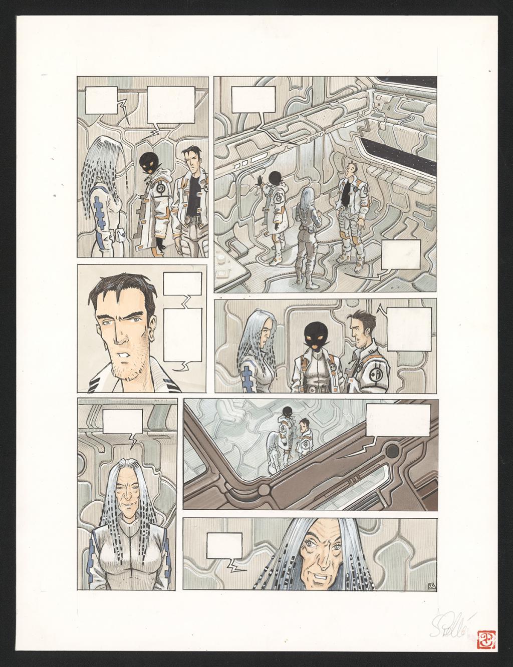 Planche originale n°53 - Serge Pellé - Acrylique, encres et crayon sur papier - 5261