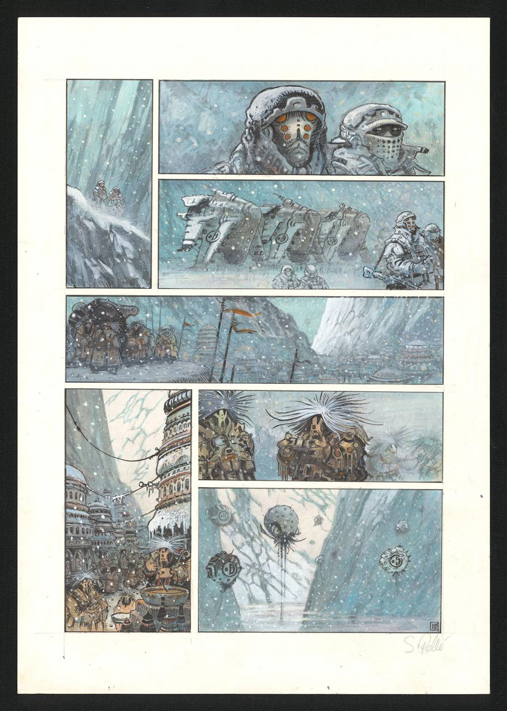 Planche originale n°10 - Serge Pellé - Acrylique, encres et crayon sur papier - 5266