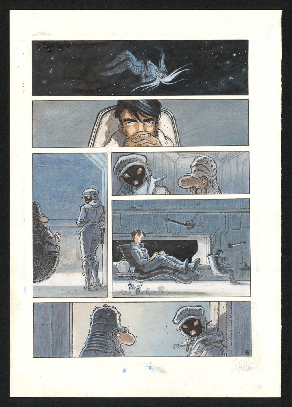 Planche originale n°14 - Serge Pellé - Acrylique, encres et crayon sur papier - 5267