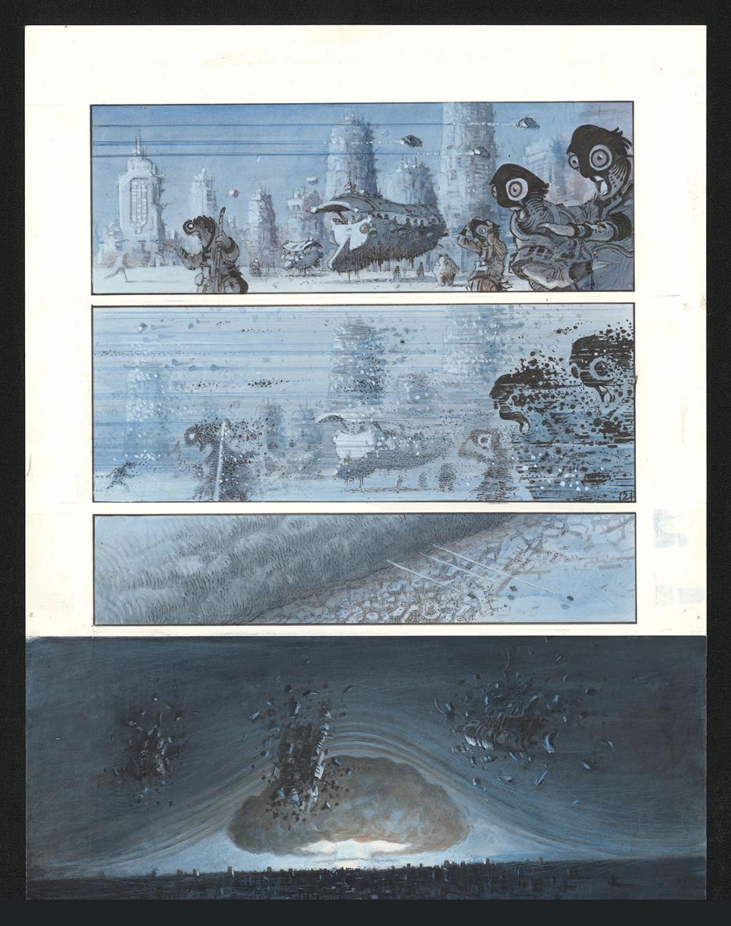 Planche originale n°27 - Serge Pellé - Acrylique, encres et crayon sur papier - 5272