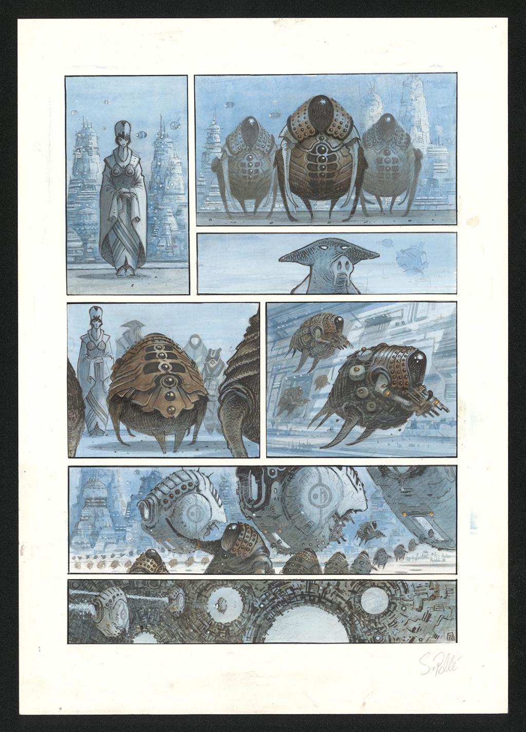 Planche originale n°32 - Serge Pellé - Acrylique, encres et crayon sur papier - 5817