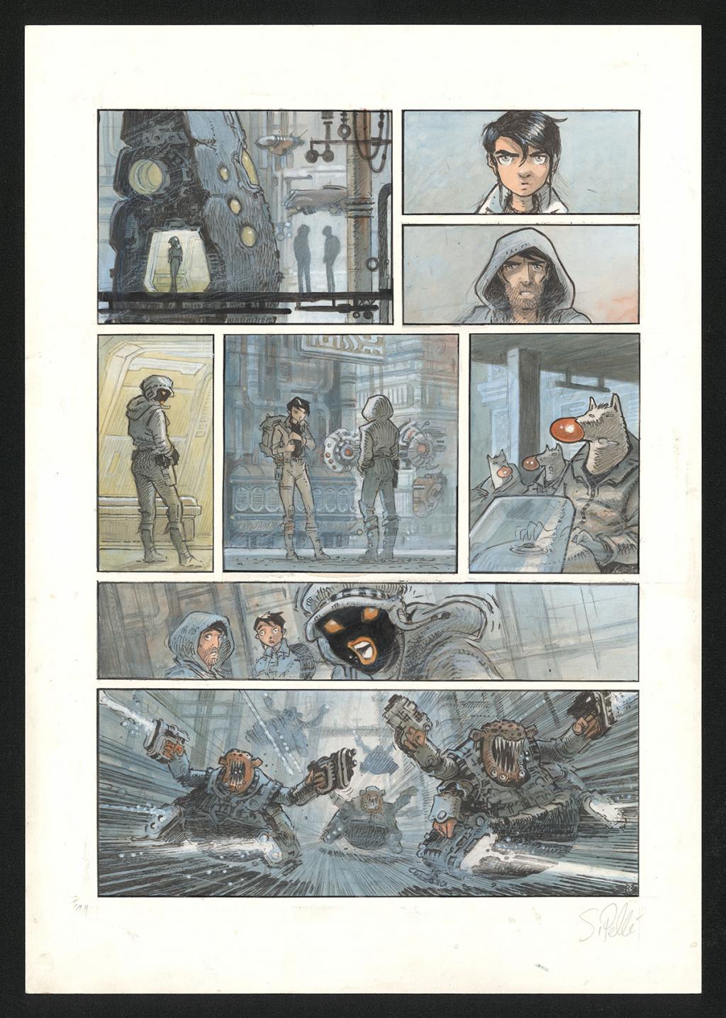 Planche originale n°33 - Serge Pellé - Acrylique, encres et crayon sur papier - 5273