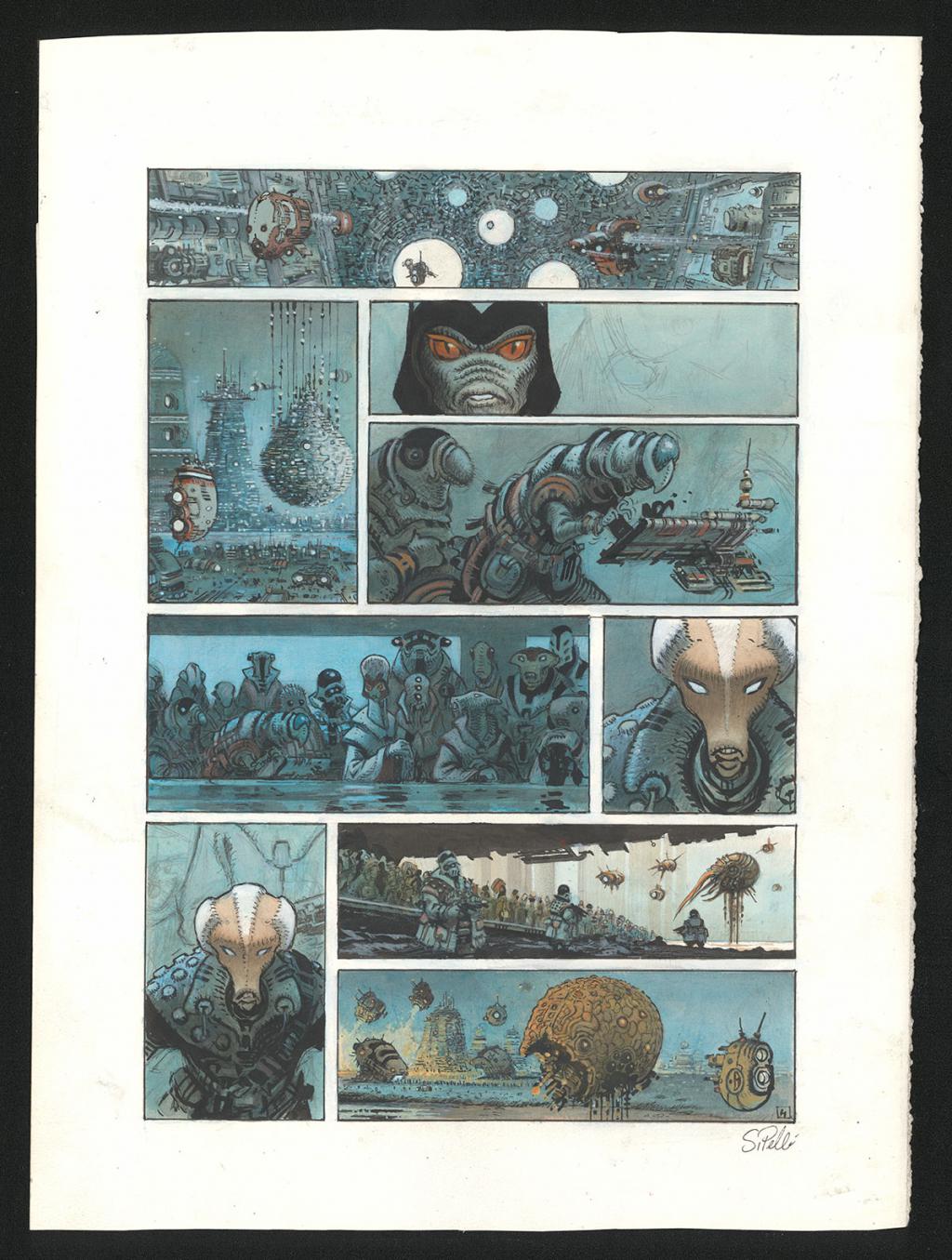 Planche originale n°4 - Serge Pellé - Acrylique, encres et crayon sur papier - 5283