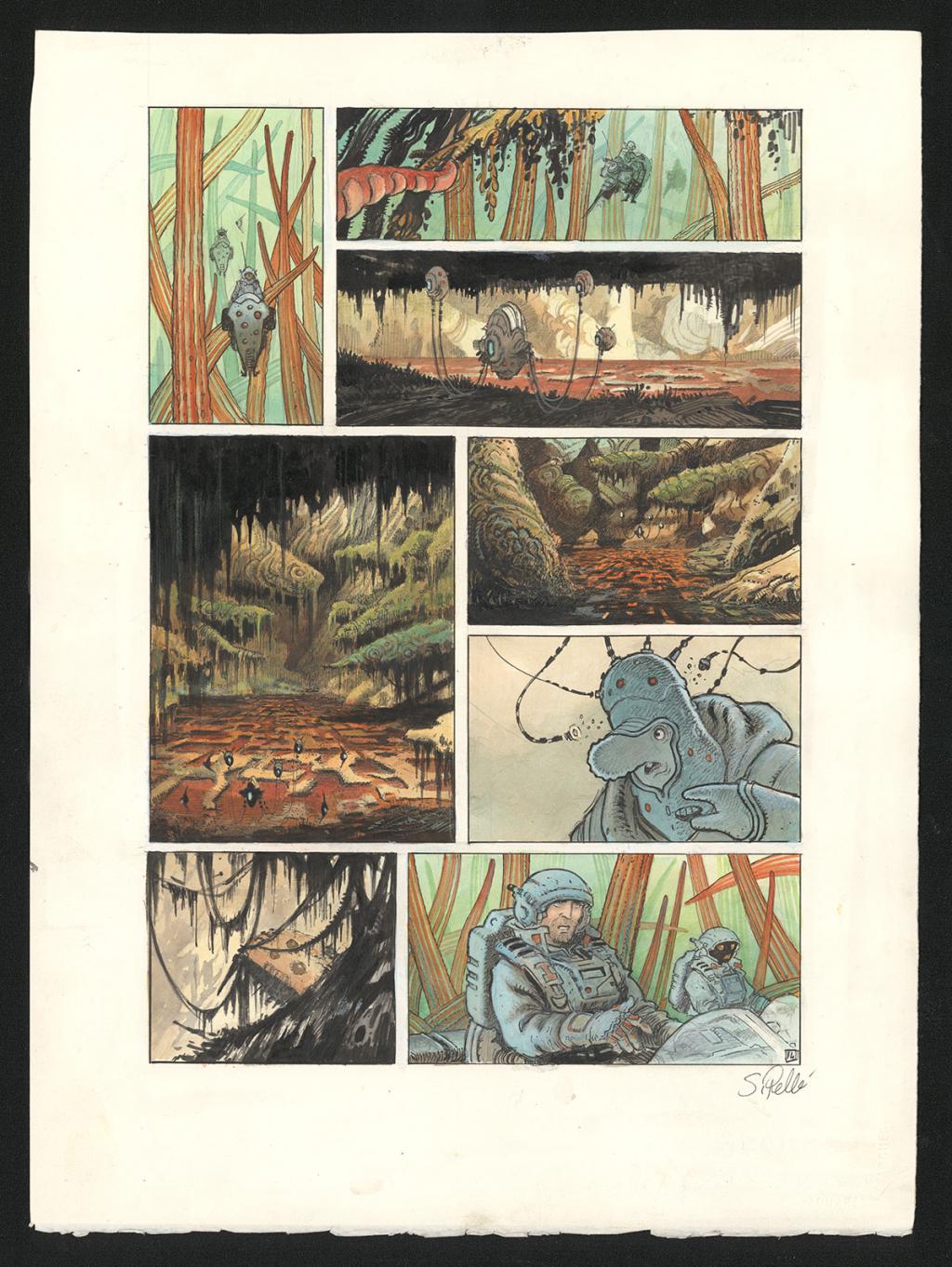 Planche originale n°14 - Serge Pellé - Acrylique, encres et crayon sur papier - 5289