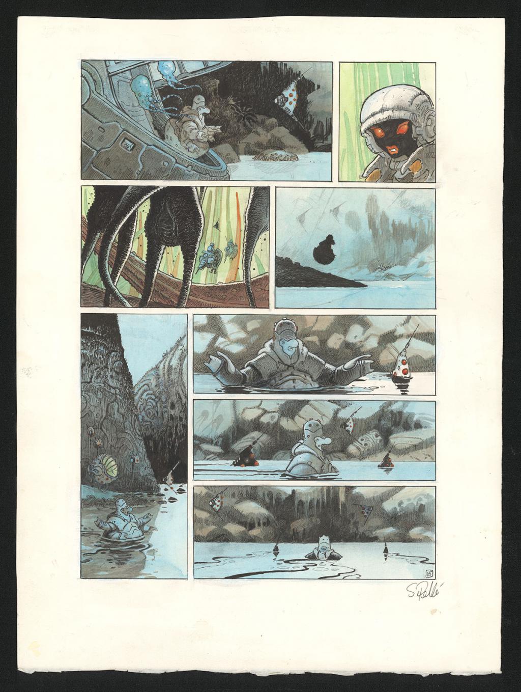 Planche originale n°15 - Serge Pellé - Acrylique, encres et crayon sur papier - 5290