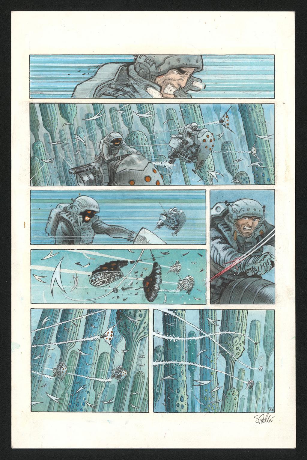 Planche originale n°20 - Serge Pellé - Acrylique, encres et crayon sur papier - 5291