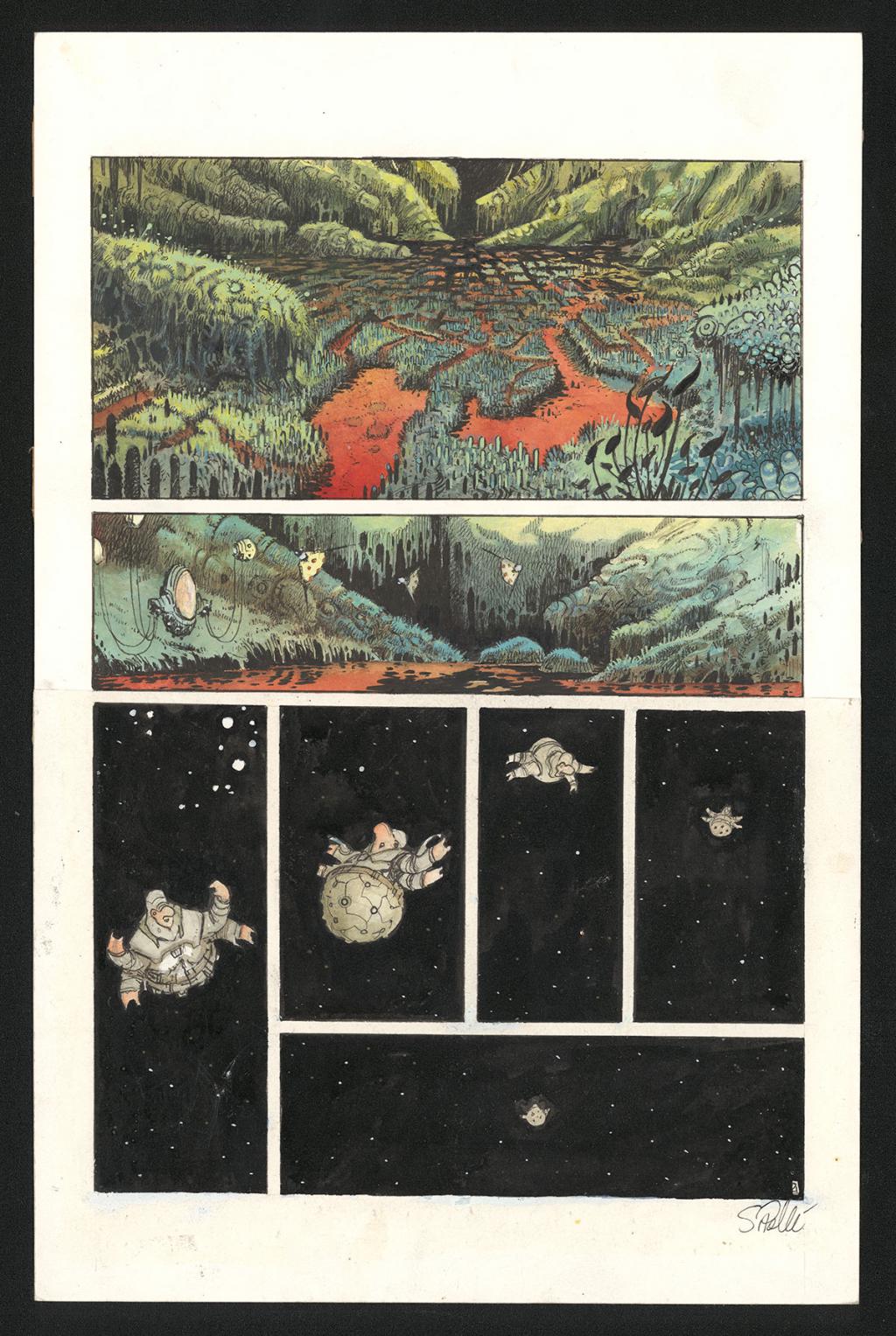 Planche originale n°21 - Serge Pellé - Acrylique, encres et crayon sur papier - 5292