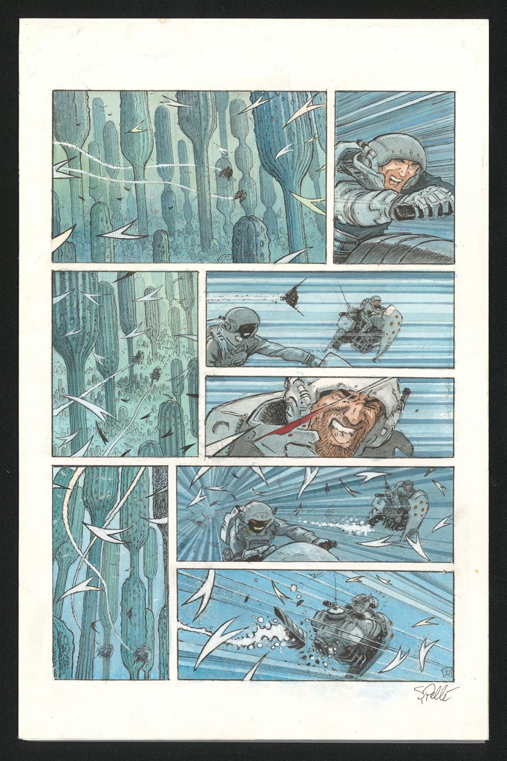 Planche originale n°22 - Serge Pellé - Acrylique, encres et crayon sur papier - 5840