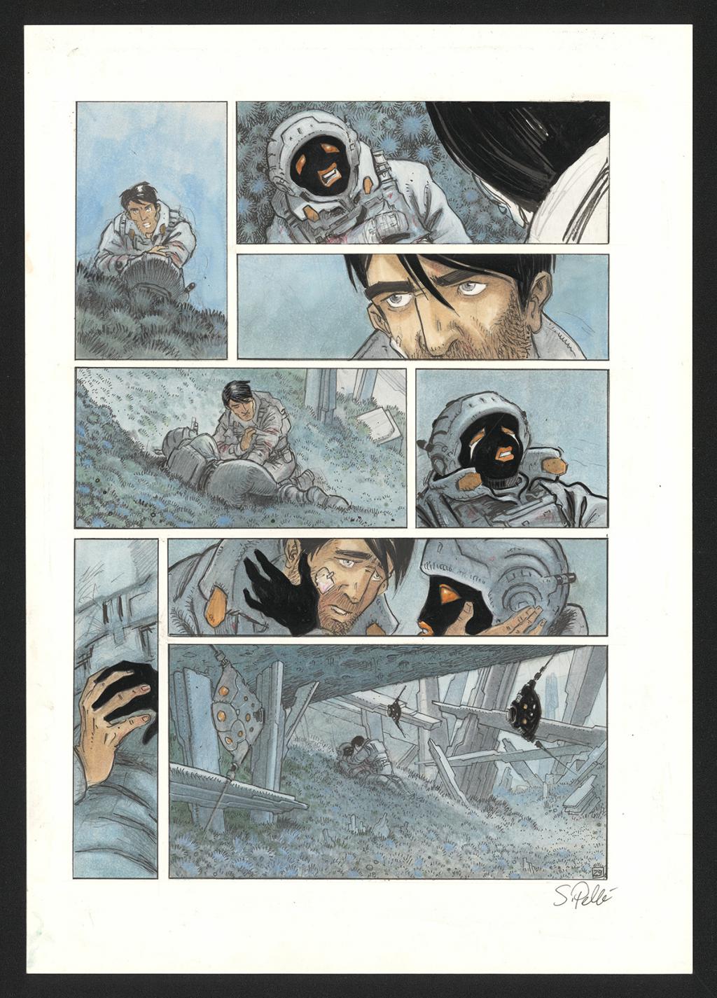 Planche originale n°29 - Serge Pellé - Acrylique, encres et crayon sur papier - 5841