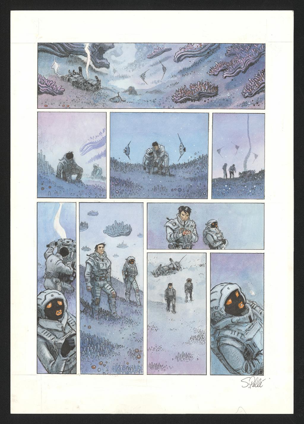 Planche originale n°38 - Serge Pellé - Acrylique, encres et crayon sur papier - 5299