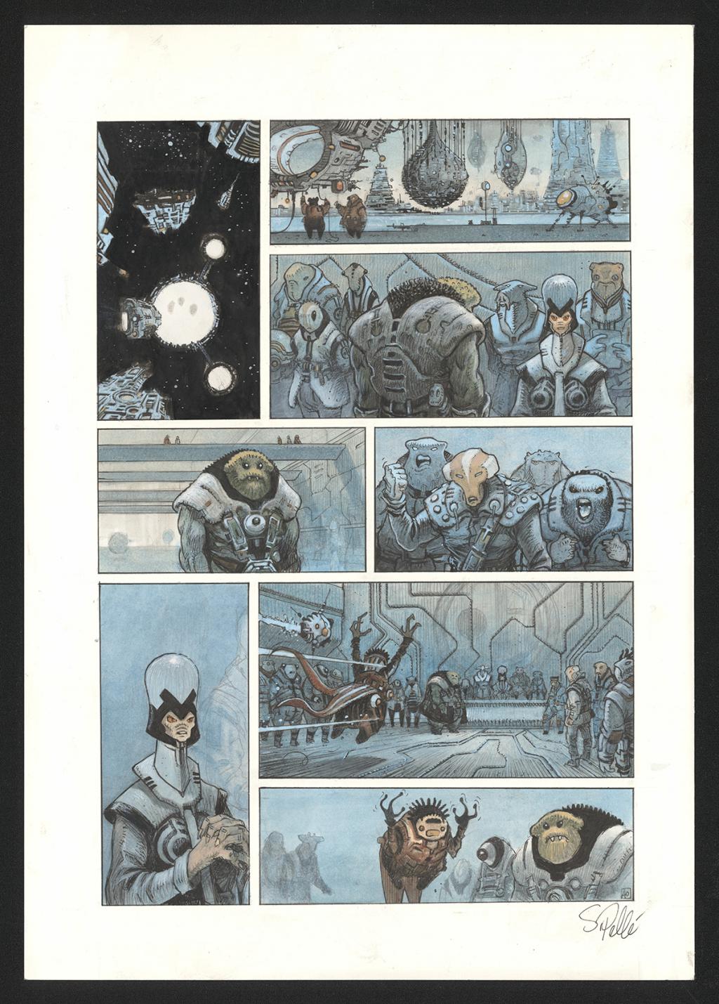 Planche originale n°40 - Serge Pellé - Acrylique, encres et crayon sur papier - 5300