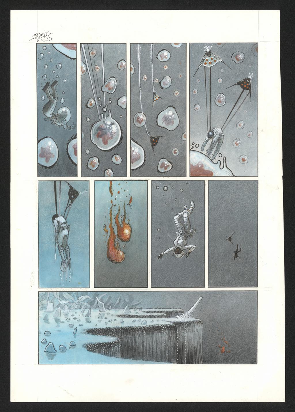 Planche originale n°47 - Serge Pellé - Acrylique, encres et crayon sur papier - 5307