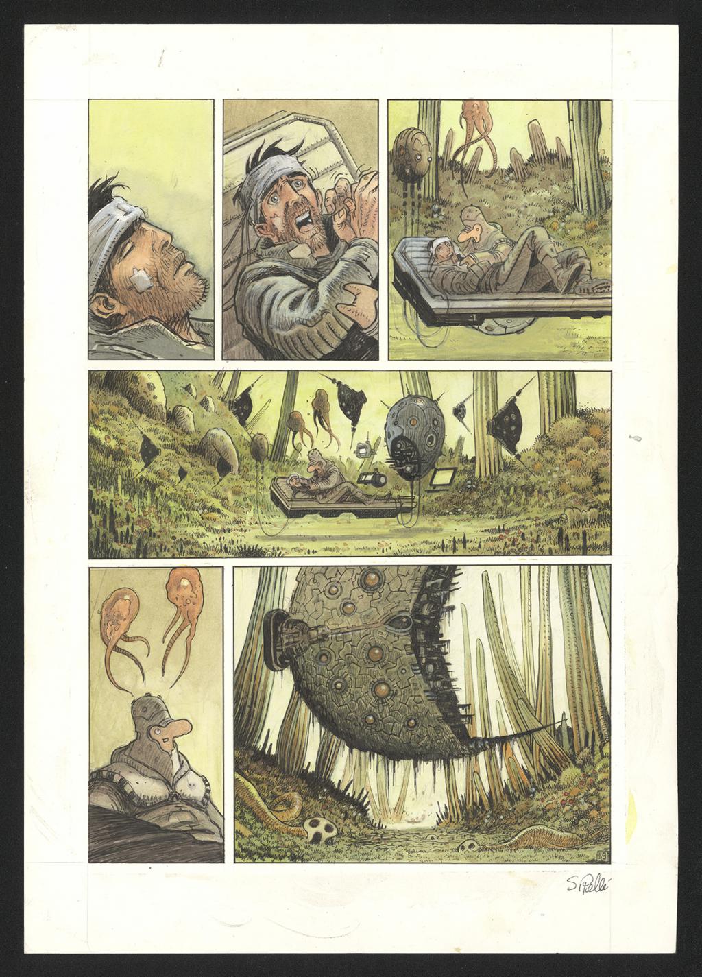 Planche originale n°49 - Serge Pellé - Acrylique, encres et crayon sur papier - 5309