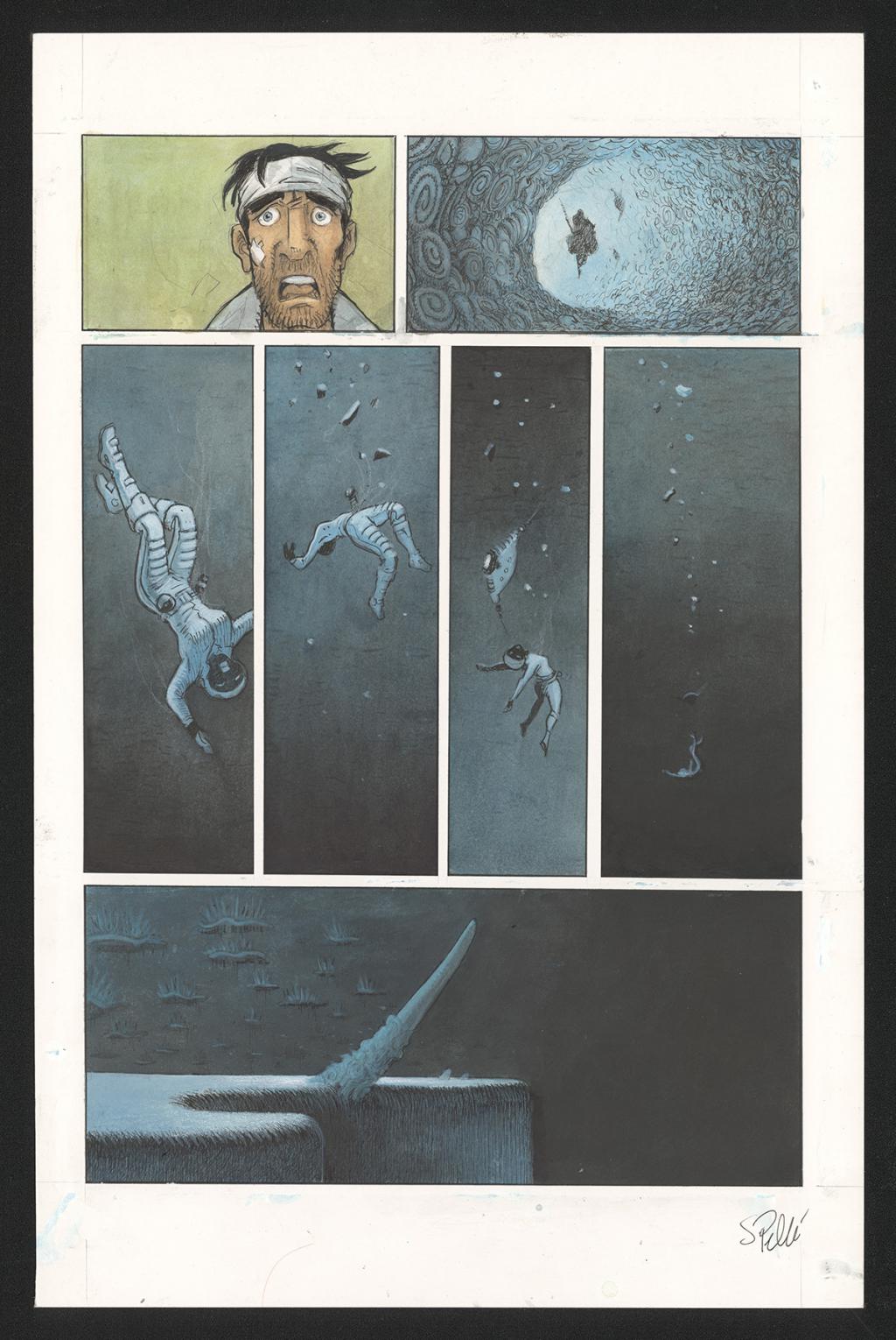 Planche originale n°51 - Serge Pellé - Acrylique, encres et crayon sur papier - 5311