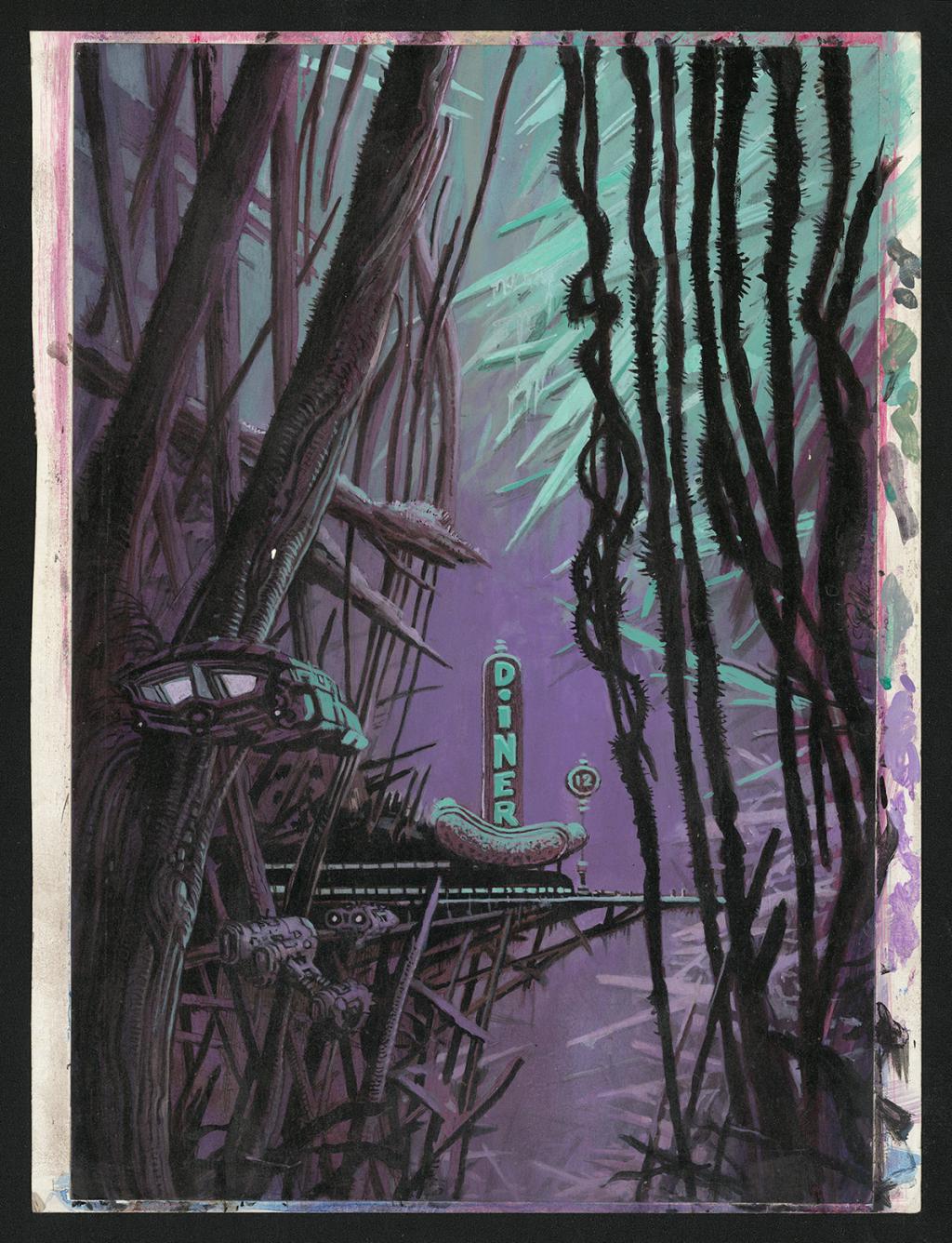 Illustration originale - Serge Pellé - Acrylique, encres et crayon sur papier - 5315