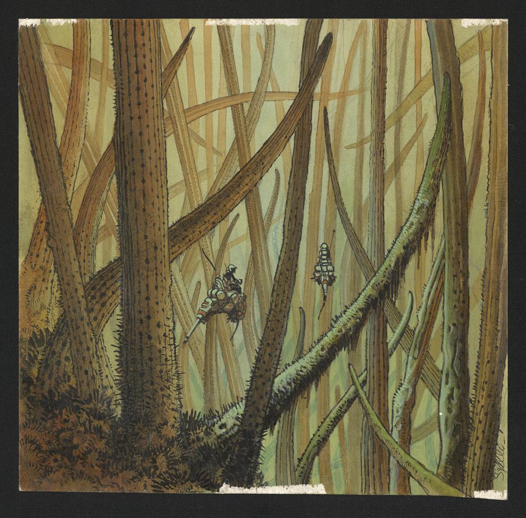 Illustration originale, recherche - Serge Pellé - Acrylique, encres et crayon sur papier - 5316