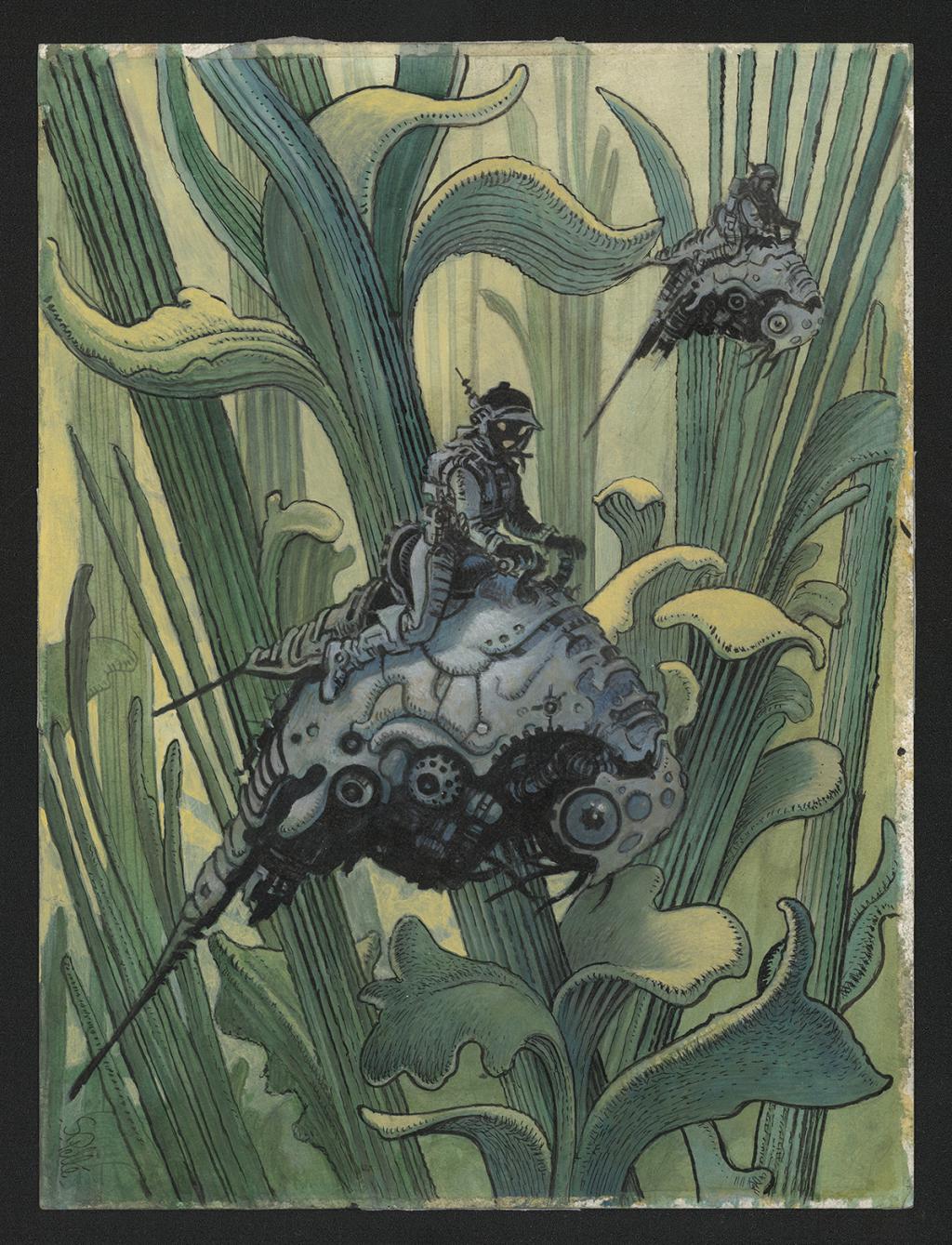 Illustration originale - Serge Pellé - Acrylique, encres et crayon sur papier - 5866