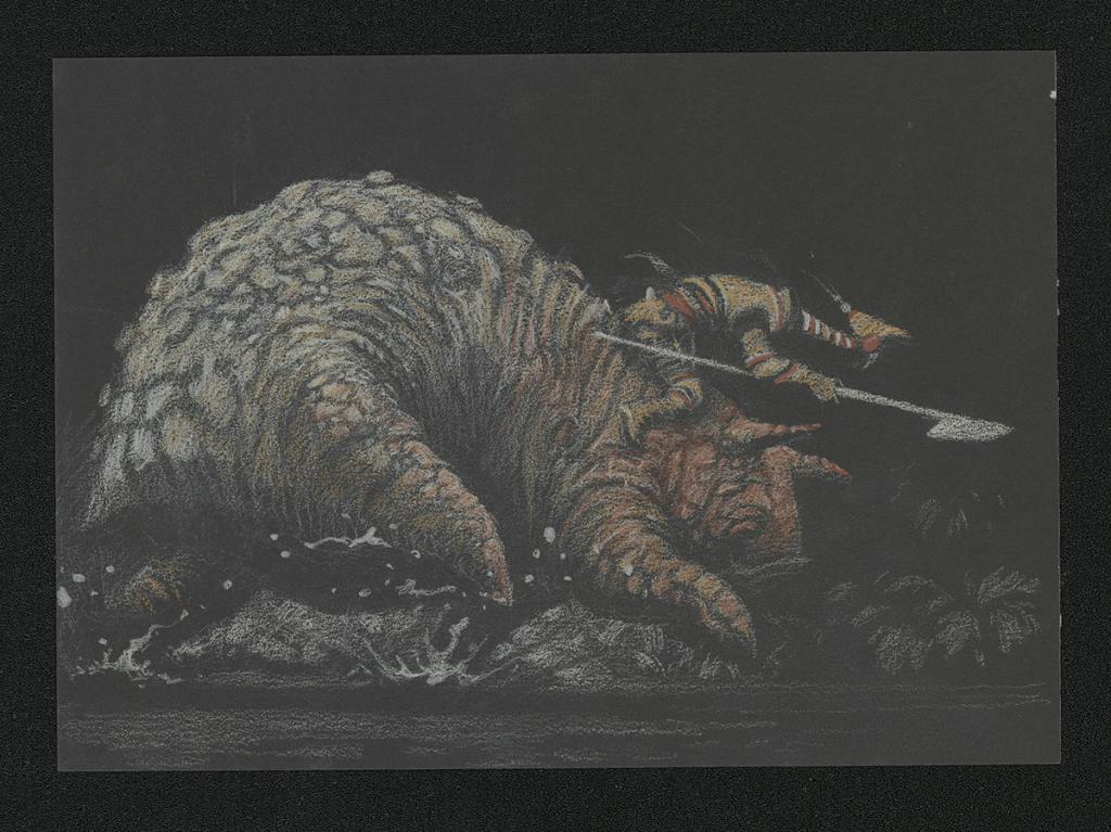 Illustration originale - Serge Pellé - Crayon de couleur sur papier - 5238