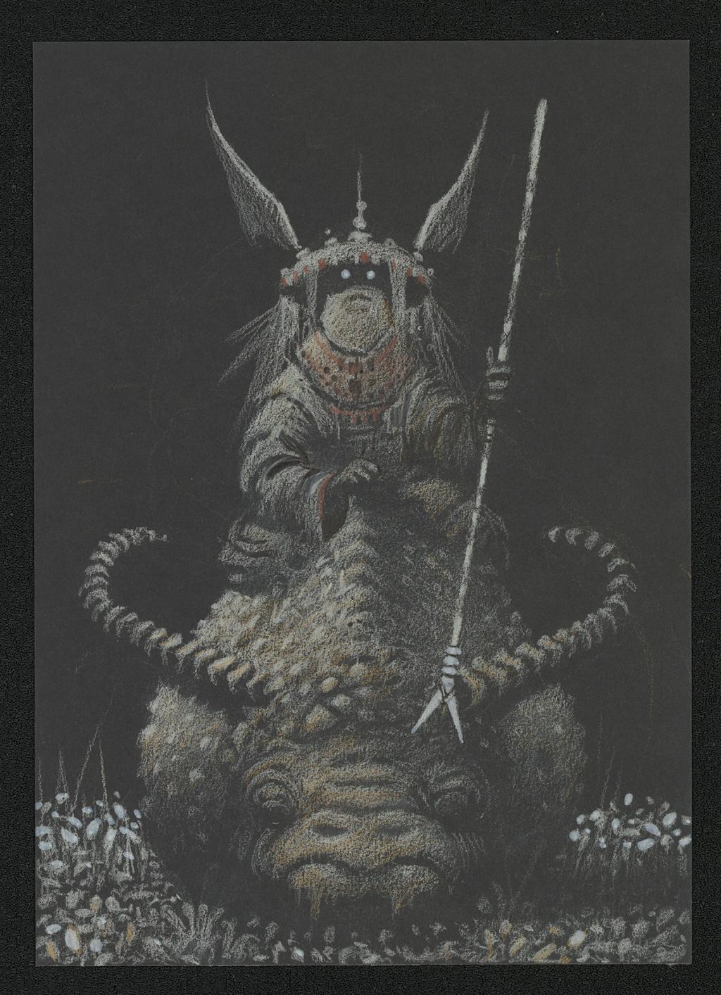 Illustration originale - Serge Pellé - Crayon de couleur sur papier - 5239