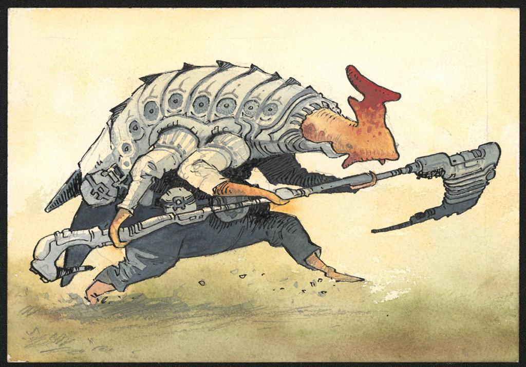 Illustration originale - Serge Pellé - Aquarelle, encre de Chine et crayon de couleur - 5242