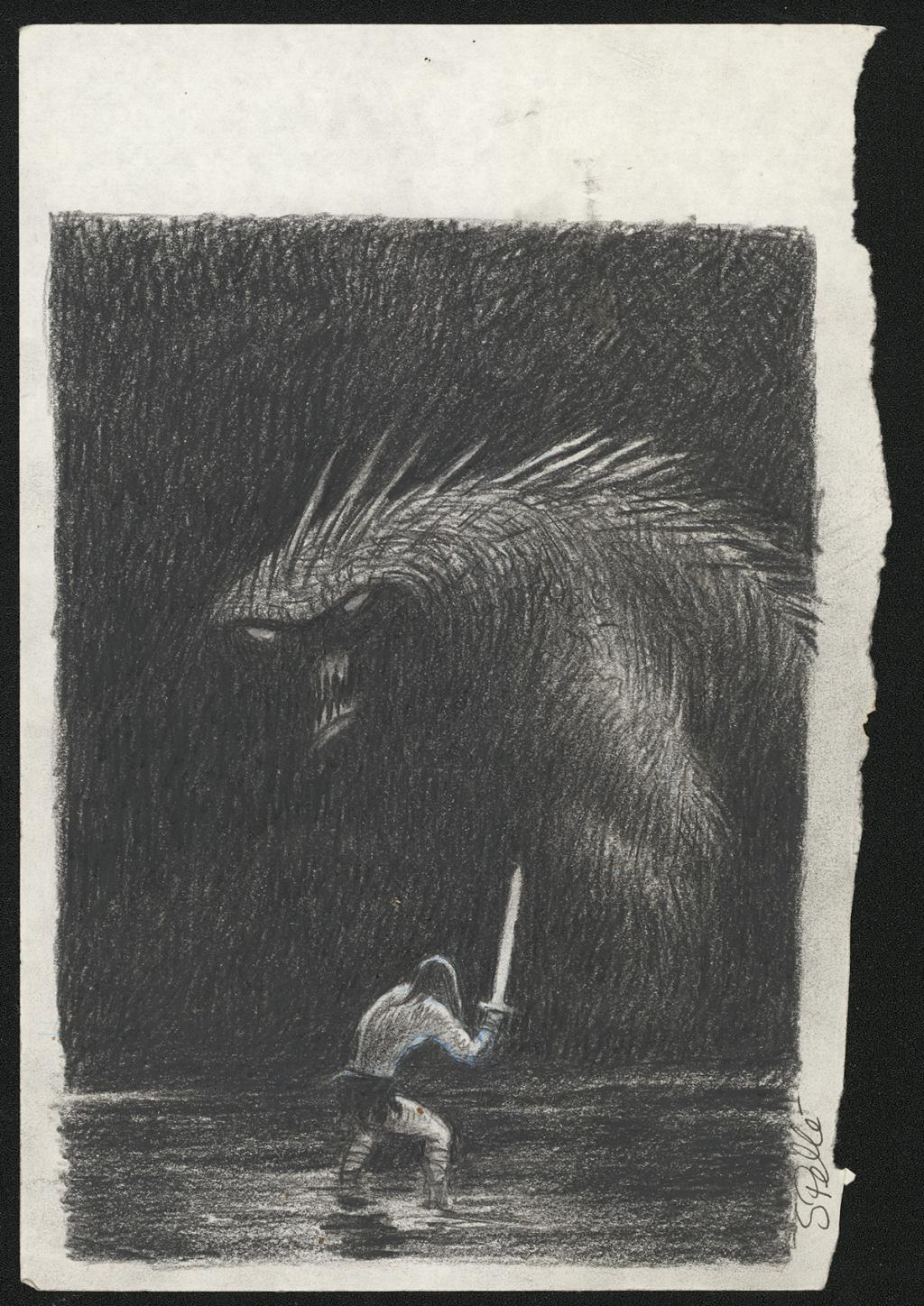 Illustration originale - Serge Pellé - Mine de plomb sur papier - 5243