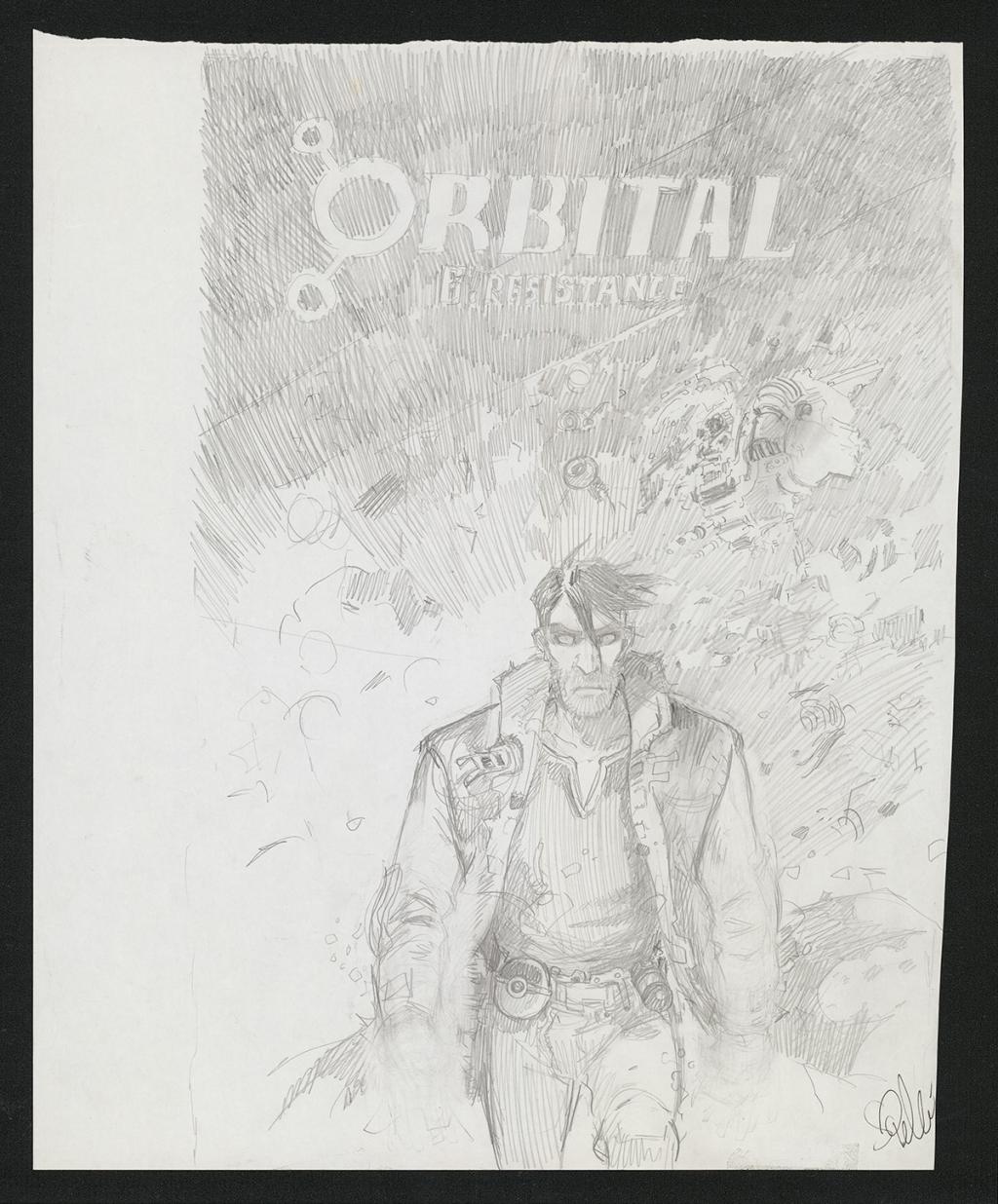 Crayonné original de recherche de couverture - Serge Pellé - Mine de plomb sur papier - 5249