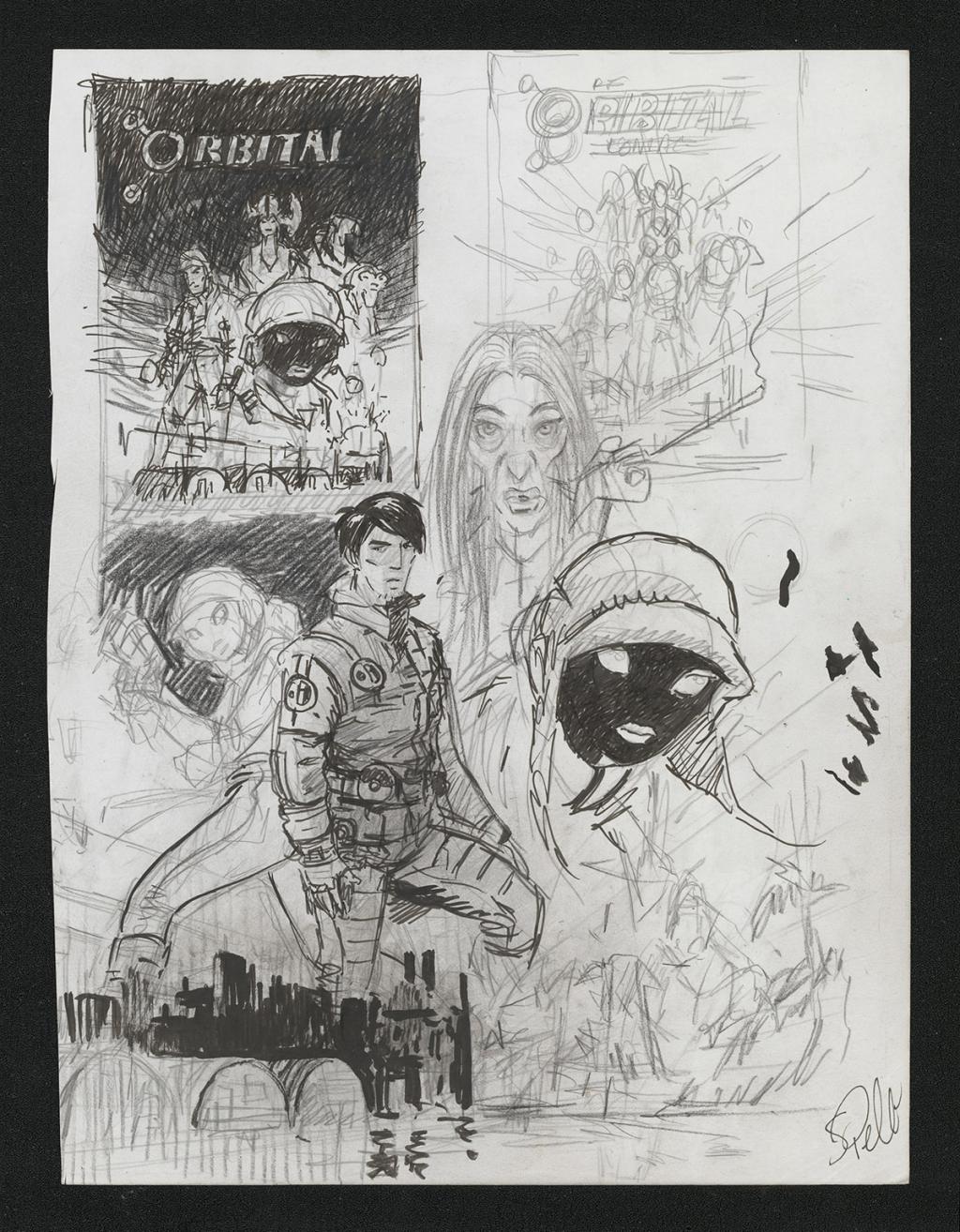 Crayonné original de recherche de couverture - Serge Pellé - Mine de plomb sur papier - 5864