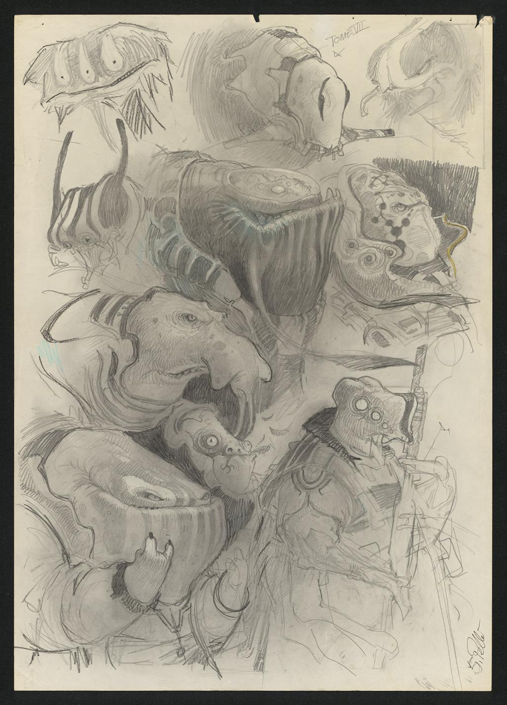 Crayonné original de recherche de couverture - Serge Pellé - Mine de plomb sur papier - 5205