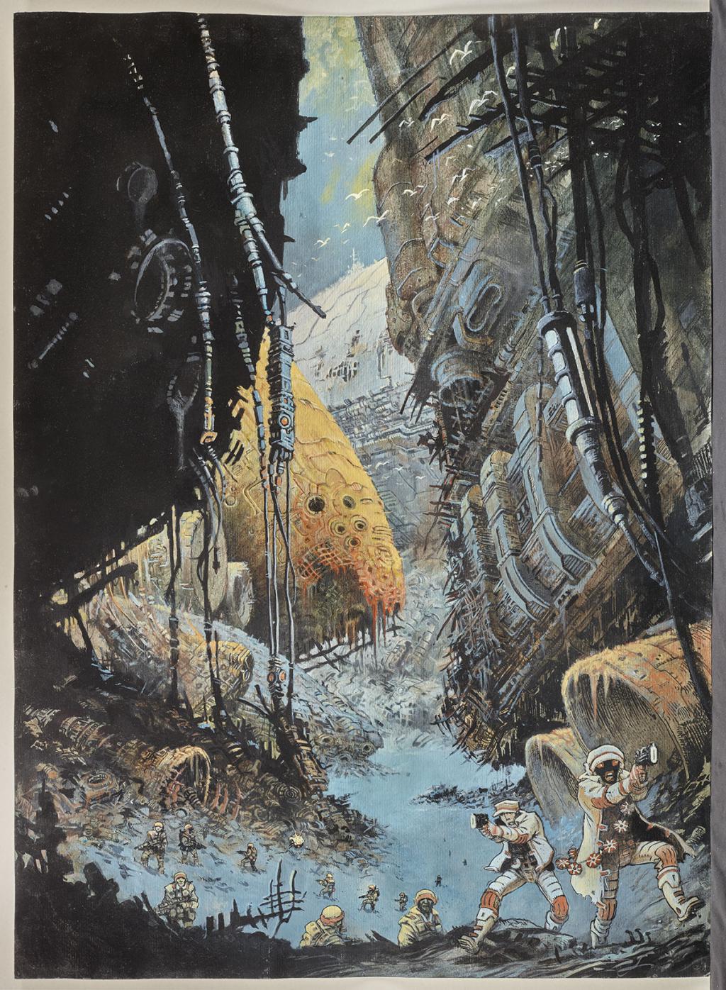 Illustration originale - Serge Pellé - Acrylique, encres et crayon sur papier - 5829