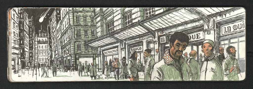 Carnet de 62 pages, daté du 5 mai 2017 en première page. 
A noter que le carnet devra partir en reprographie avant d'être remis à l'acheteur - Serge Pellé - Technique mixte - 5869